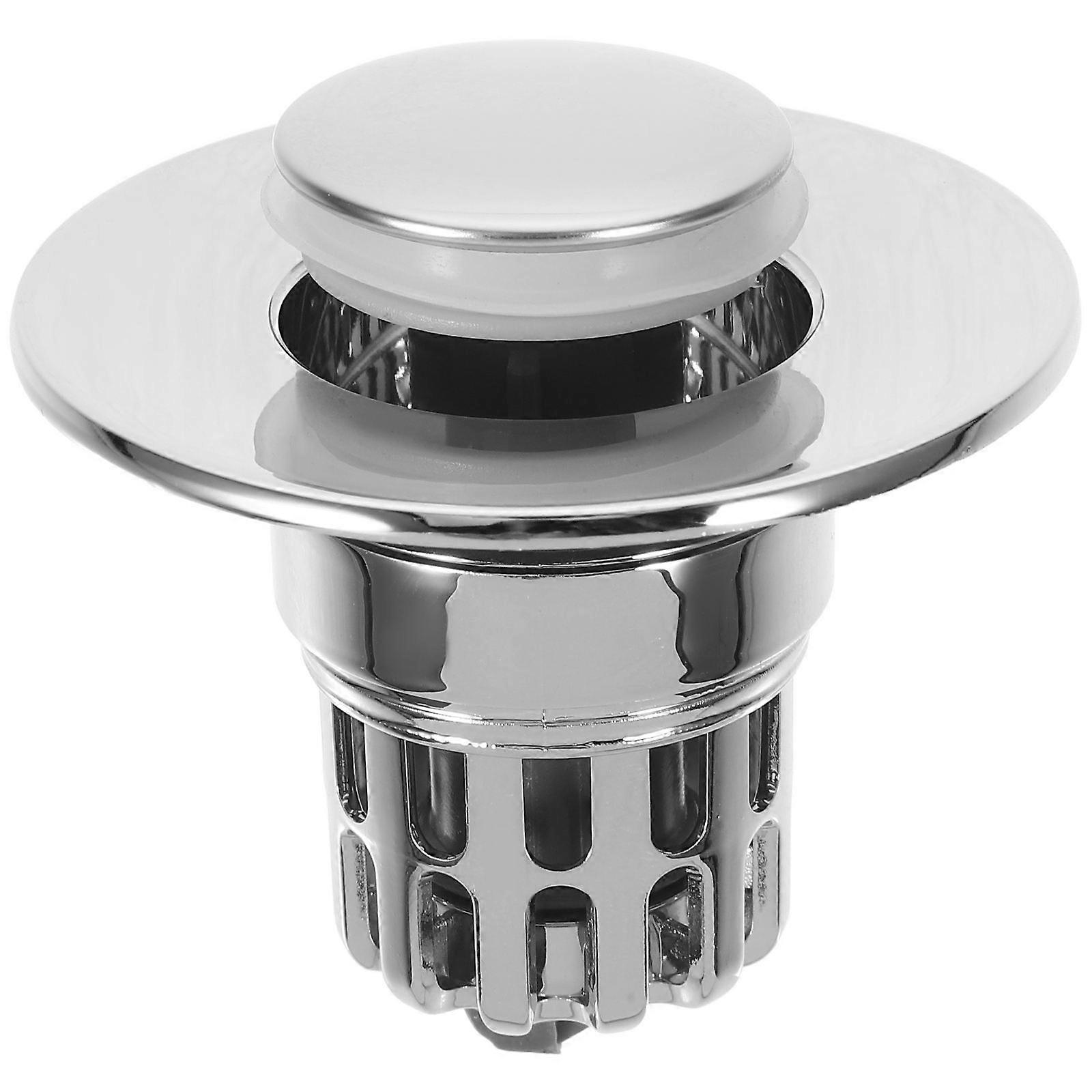 Bathroom Sink Plug Press Type Drain Stopper with Filter and Filter