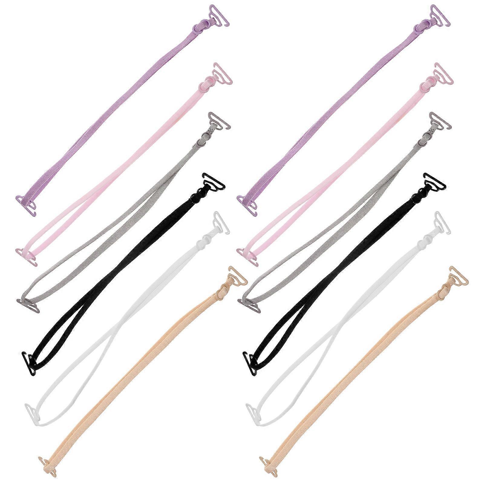 6 Pairs Bra Straps Replacement Elastic Bra Strap Holders Adjustable Shoulder Straps