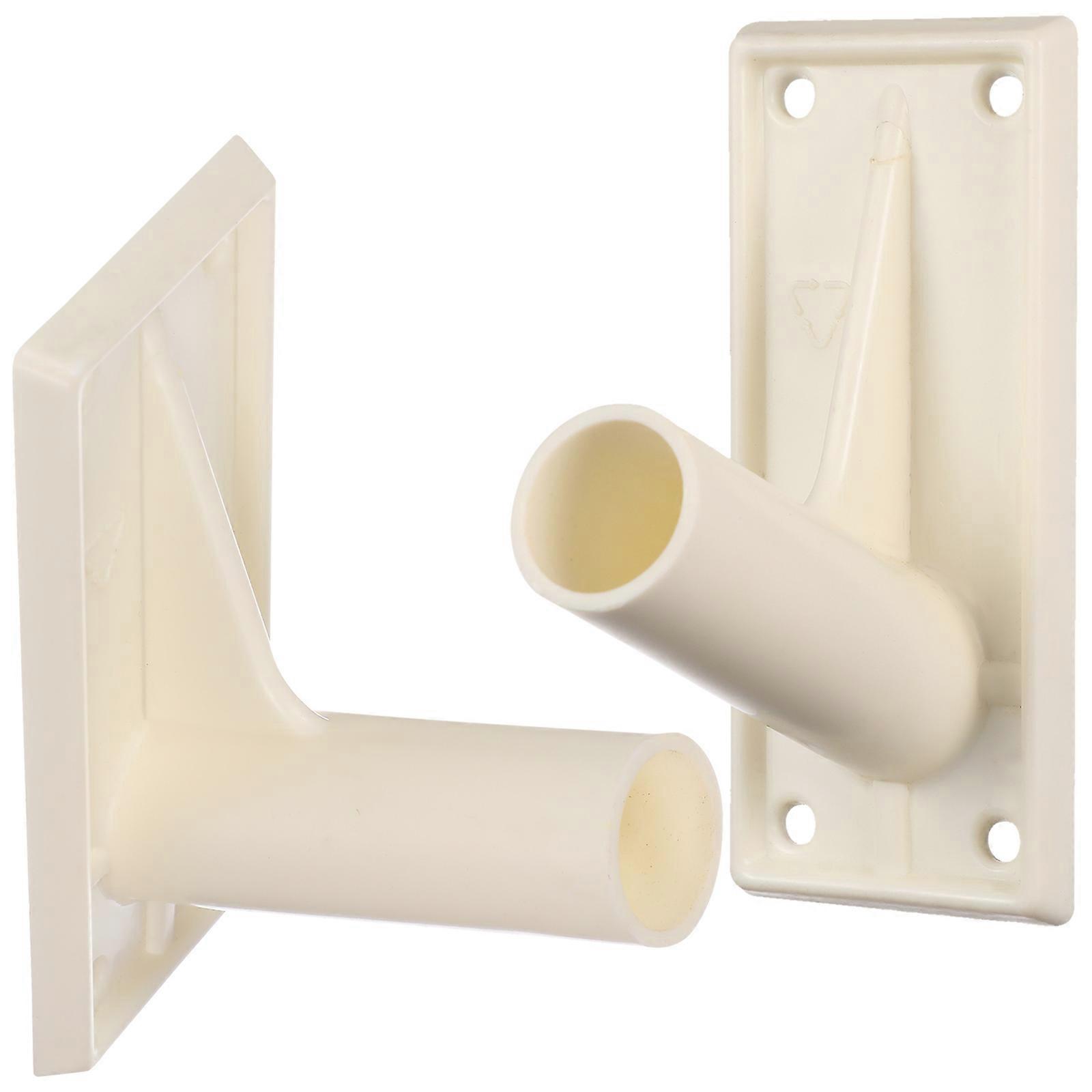 2Pcs Self Adhesive Plastic Flag Pole Mounting Bracket Wall Mounted Holder Rack