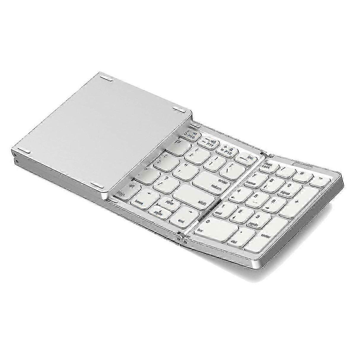 Foldable Bluetooth Keyboard, Usb Rechargeable Wireless Keyboard For Ios, Android, Windows Pc Laptop
