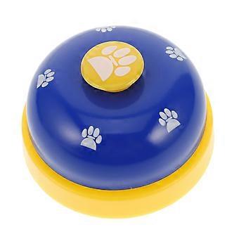 Haustier Hund Töpfchen Training Glocken Fußabdruck Muster Kommunikationsgerät für Hunde Welpe (Blau und Gelb)