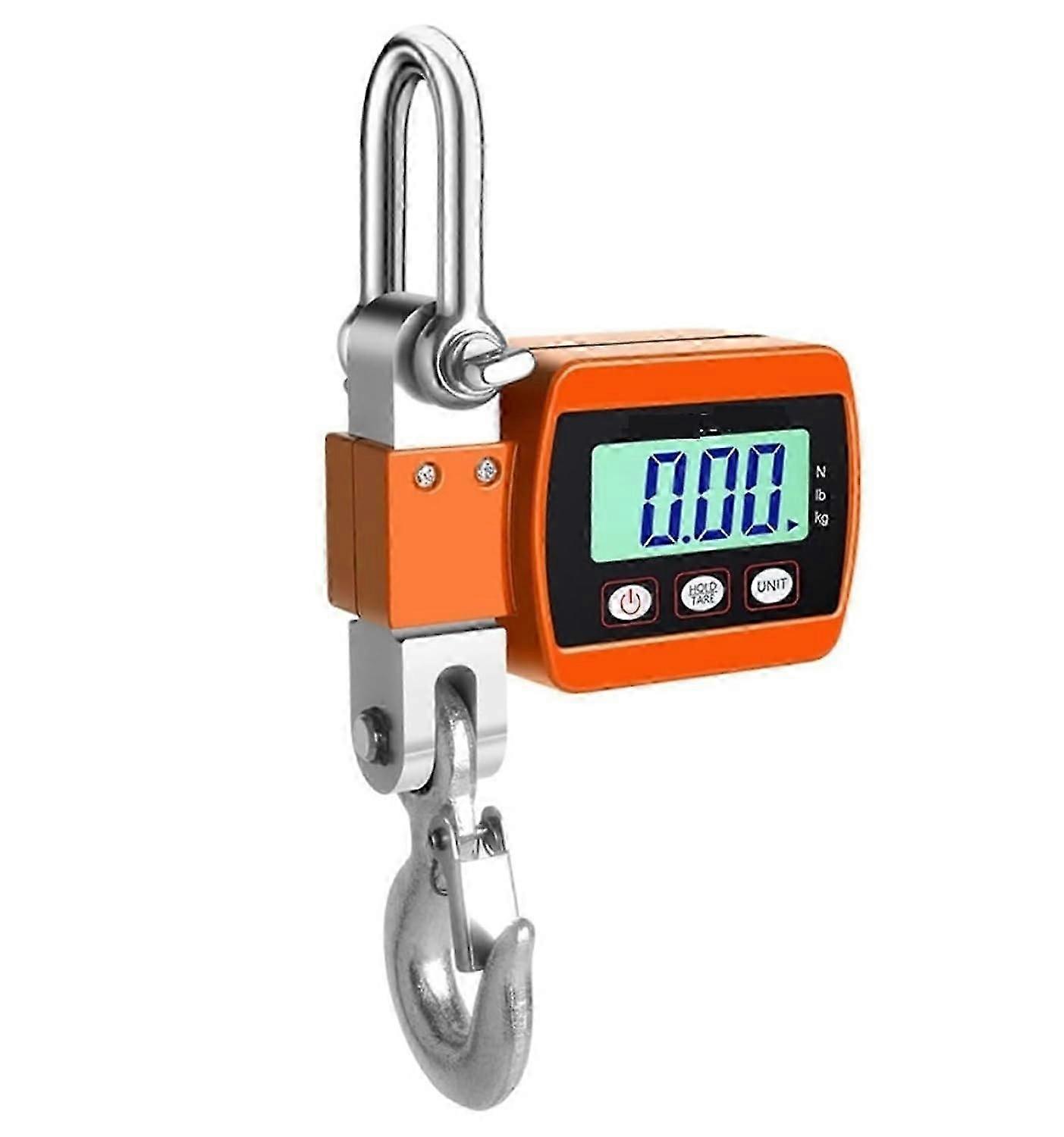 500kg Crane Scale Digital Electronic Scale Electronic Hook Scale Suitcase(Orange)