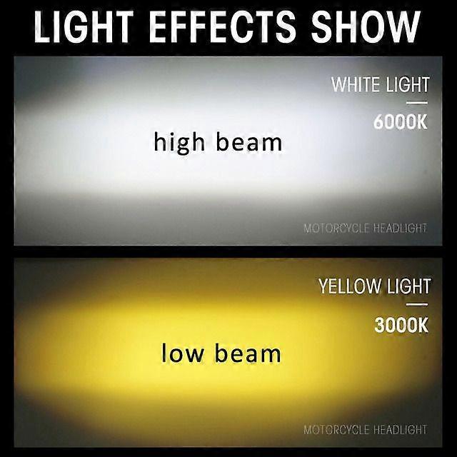 1PCS H6 BA20D LED Motorcycle Headlight Bulbs 10000LM 3570 CSP Len White to Yellow Hi/Lo Beam H4 Led Moto Lamp Scooter Bulbs 12V White and Yellow