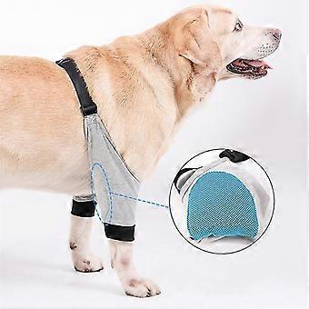 Perro Doble Pierna Delantera Cirugía Recuperación Manga Pierna Articulación Abrazadera Protector de Codo Ajustable Lesión de Mascota Cubierta Protectora Rodillera Prevenir Lamer Sl