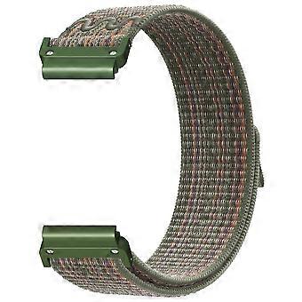 22mm Embroidered Nylon Strap for Garmin Fenix 8 Pro 47mm/ 7/ 6/ 5 Replacement Loop Watch Band