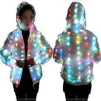 Färgglad Kappa LED Lysande Kostym Dansande Kläder LED Belysning Jacka Kostymer Jul Event Fest Lyser upp Par Set Kläder