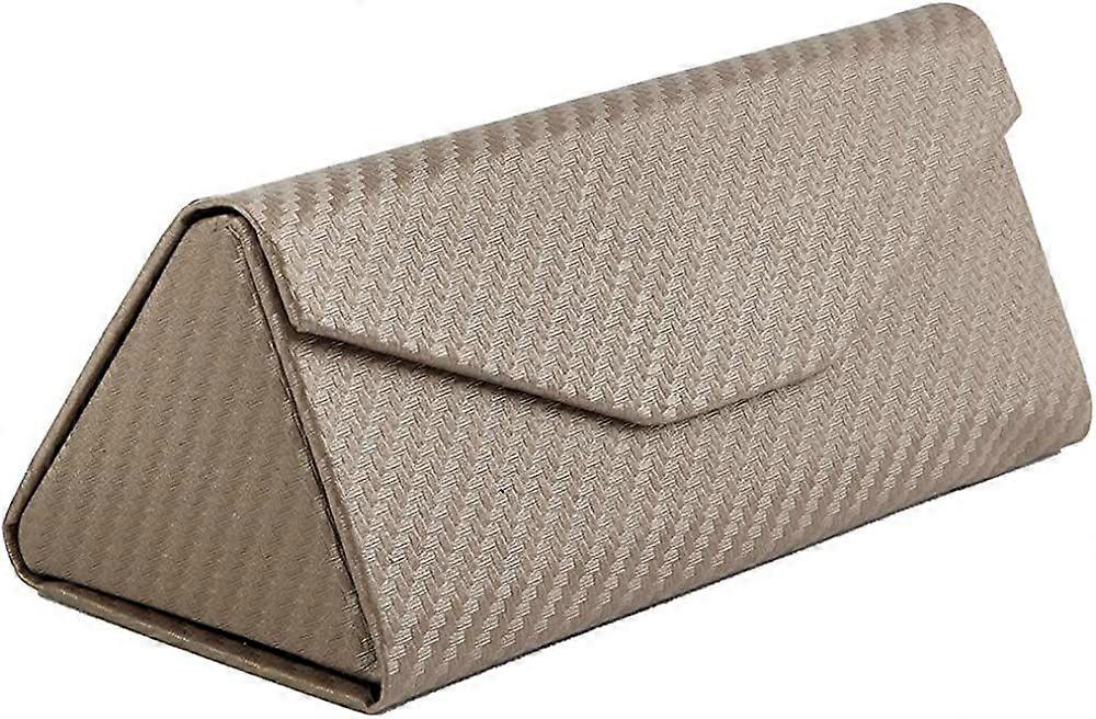 Collapsible Triangle Travel Glasses Case Foldable Flat for Eyewear Storage