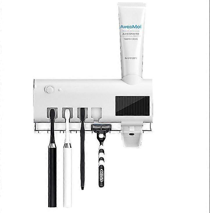Wall Mounted Toothbrush Holder, Uv Toothbrush Sterilizer With Automaticwhite