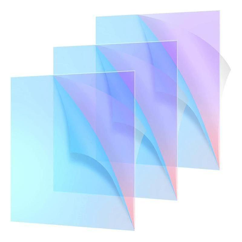 Colored Translucent Acrylic Board,8 X 12 Inch(3 Pack,2.6mm Thick)