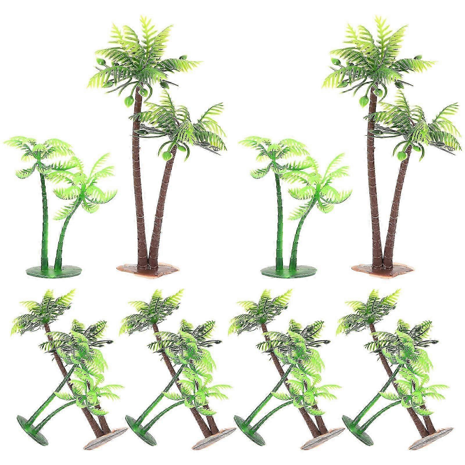12pcs Tree Model Coconuts Tree Scenery Layout Model Train Railway Scale Coconuts Tree