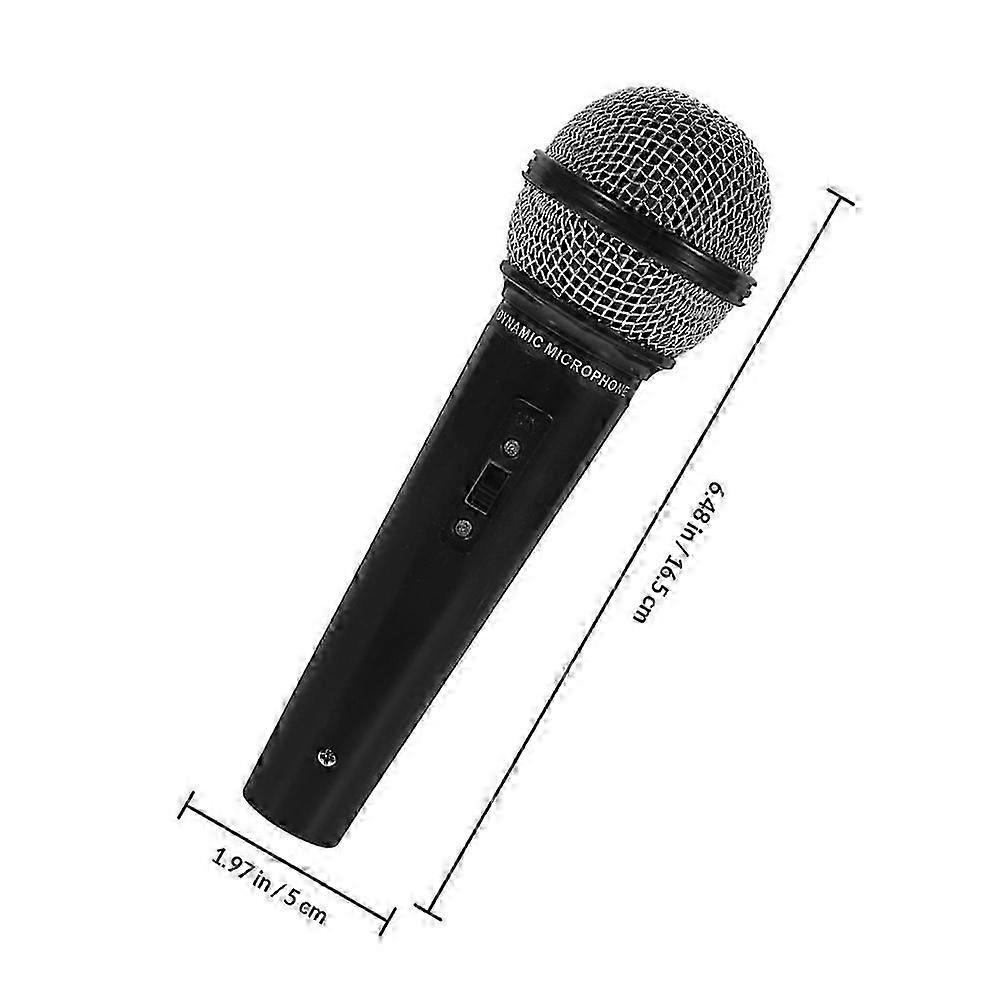 Interactive Toy Microphone Props for 4Pcs Black Plastic Set