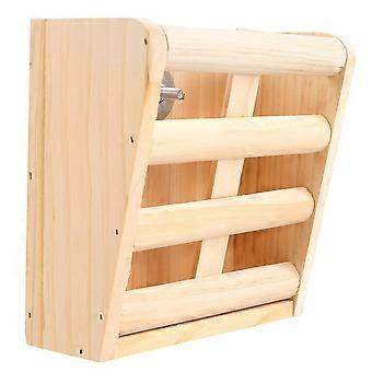 Hamster Feeder Wood Grass Rack for Cage Mount 5Pcs Hay Holder Set