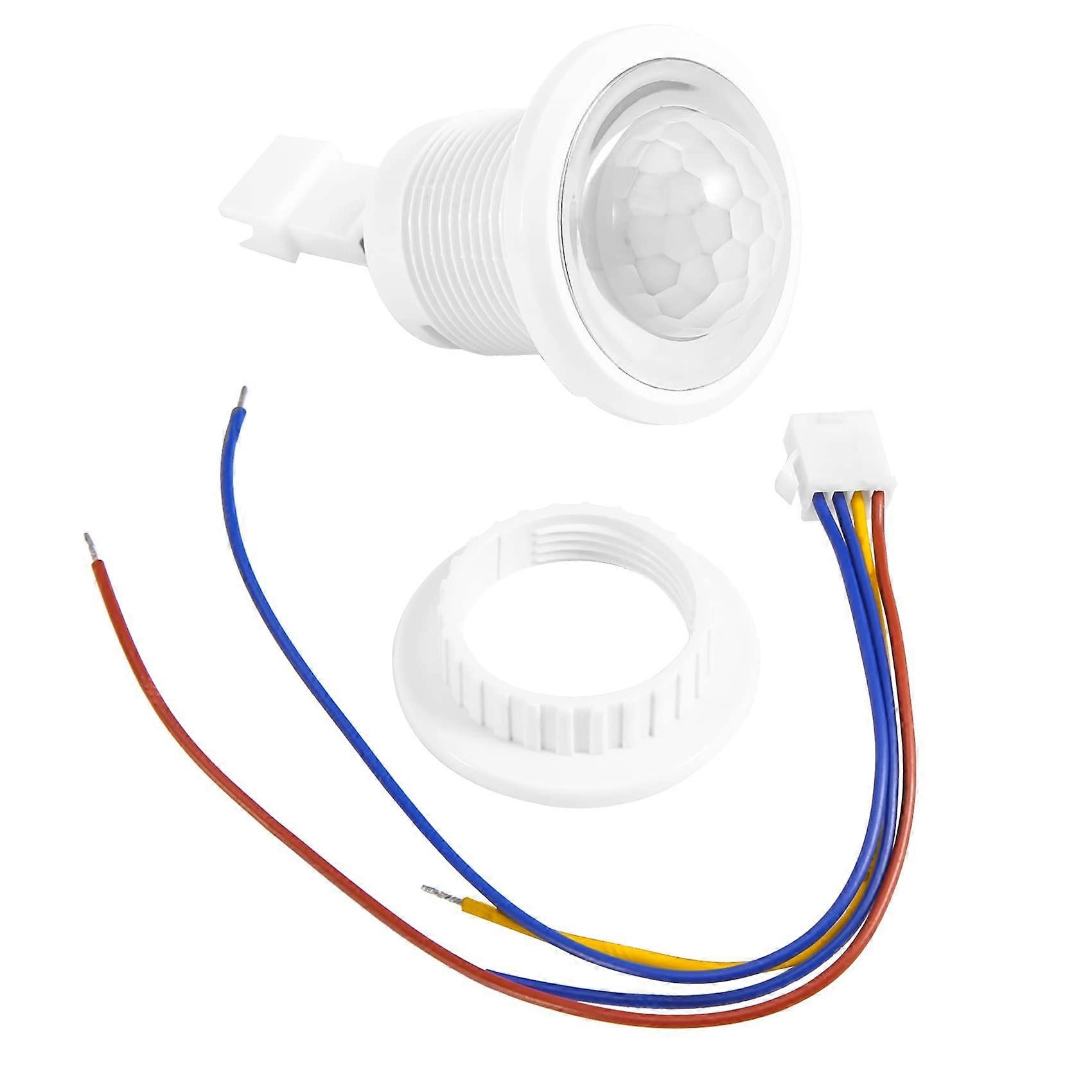Mini PIR Motion Sensor Switch 220V Adjustable Timer Infrared Automatic Light Control for LED, White