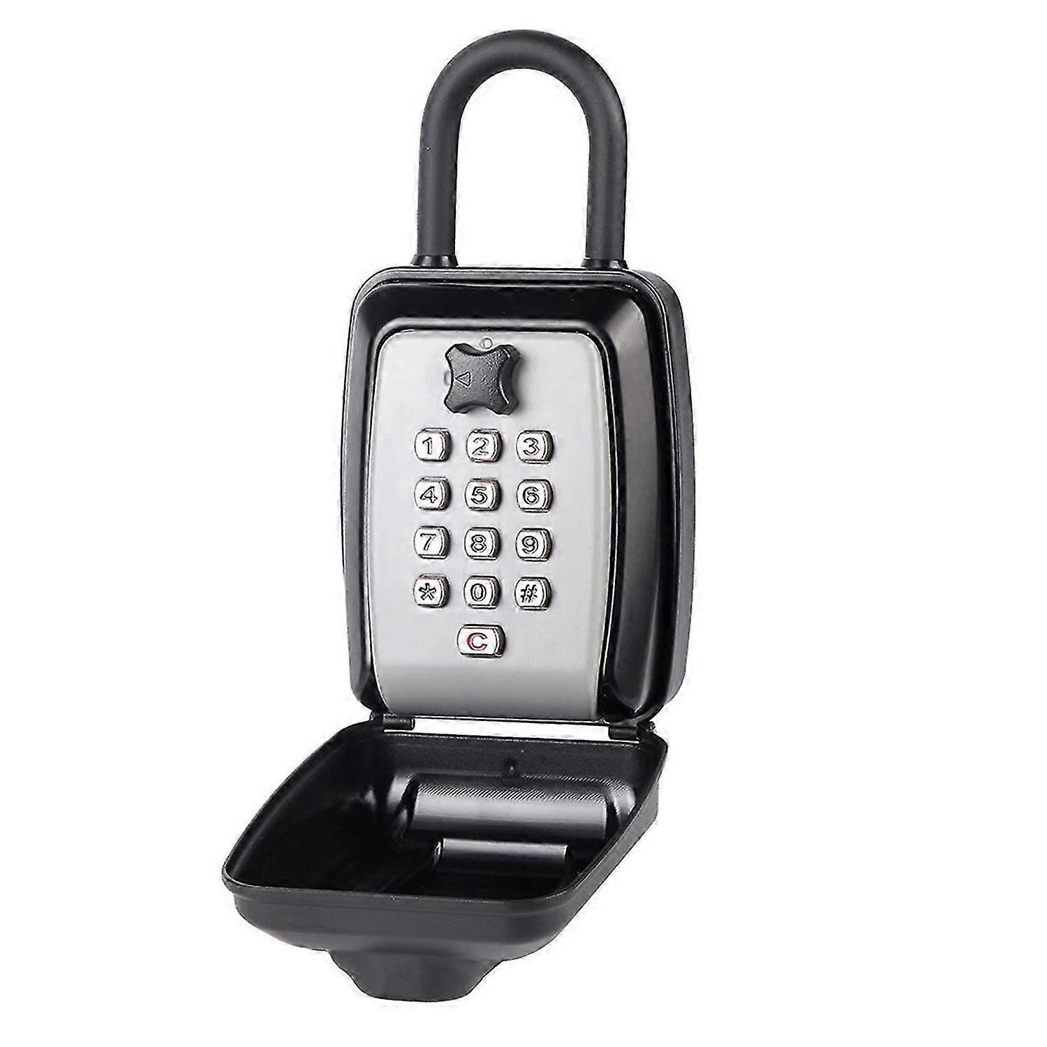 Key Safe -Spacious Resettable 12-Digit Combination Keypad Lock Box,