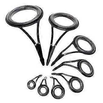 8 Pcs/Set Fishing Rod Guides Tip Fish 5-18Mm Dia Pole Repair Kit Line Rings Eyes Set Rings