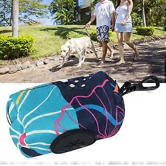 Portable Clip Dog Poop Bag Holder Dark Blue Durable Oxford Fabric