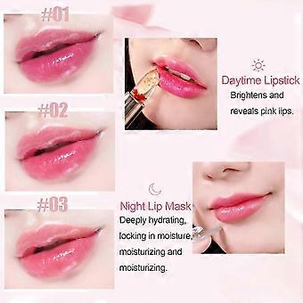 Petal Jelly Discolored Lipstick, Crystal Jelly Flower Color Changing Lipstick, Crystal Flower Jelly Lipstick, Waterproof Changing Color Lipstick