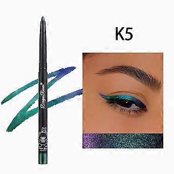 Glitter Colored Eyeliner Gel Pencil,Chameleon Metallic Shimmer Green Gel Eyeliner Pen,Longlasting Waterproof Eye Liner Eyeshadow Stick