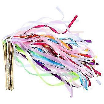 Festive Bell-Tipped Ribbon Wands
