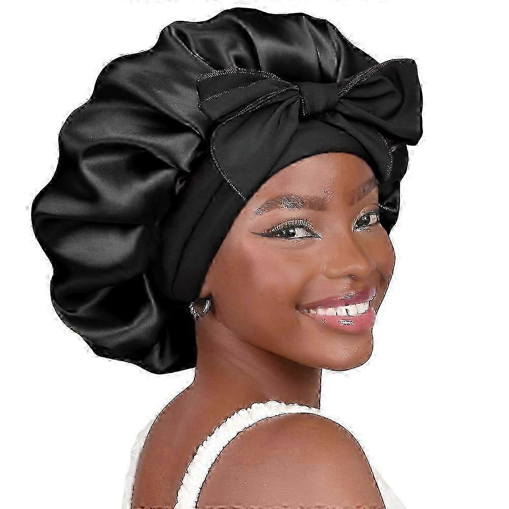 Adjustable Double-Layer Satin Bonnet