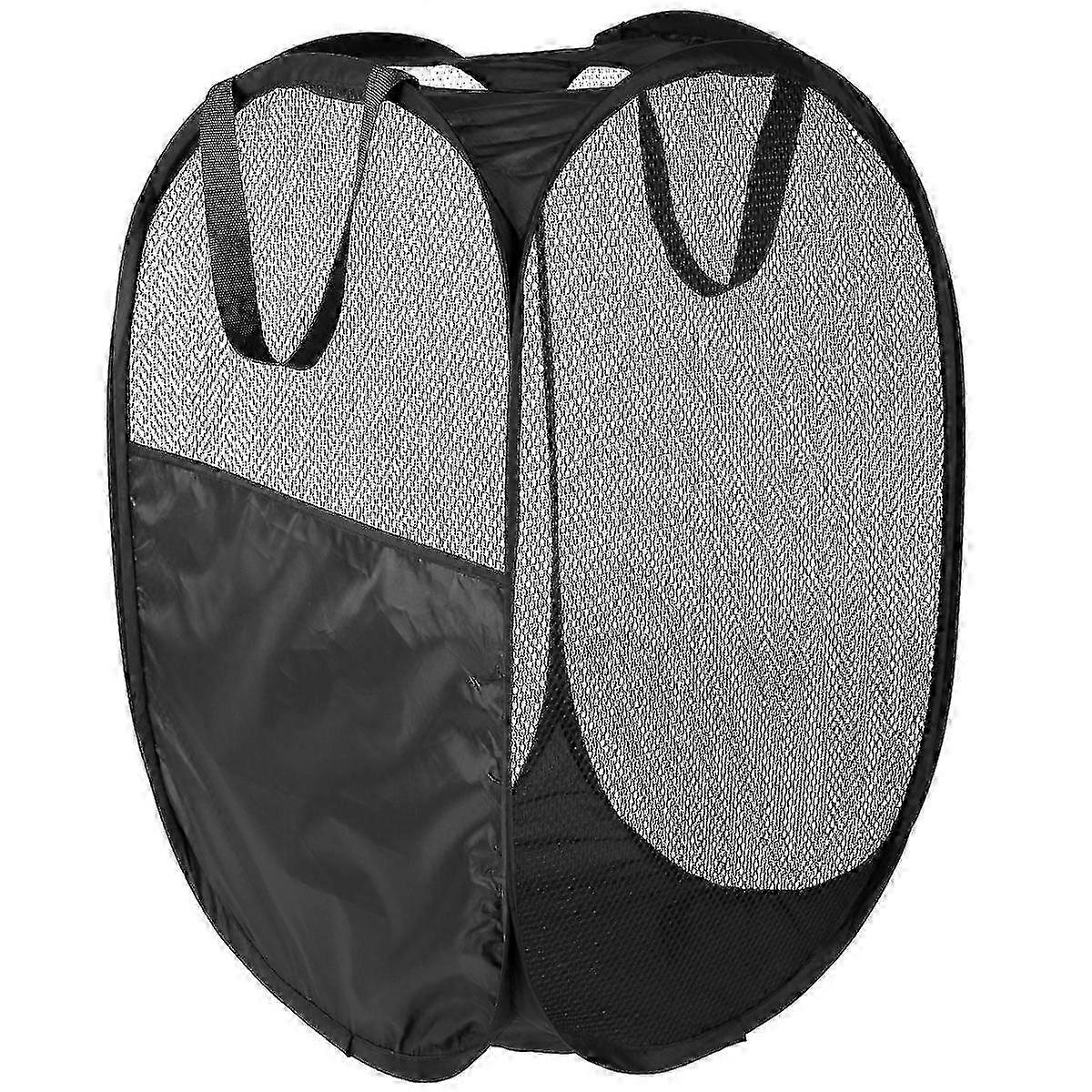 Folding Laundry Basket - Large Collapsible Mesh Hamper
