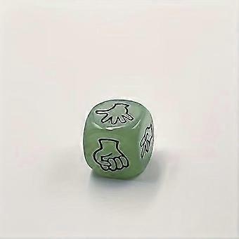 Glow in Dark Rock Paper Scissors Dice Game Translucent Light Green