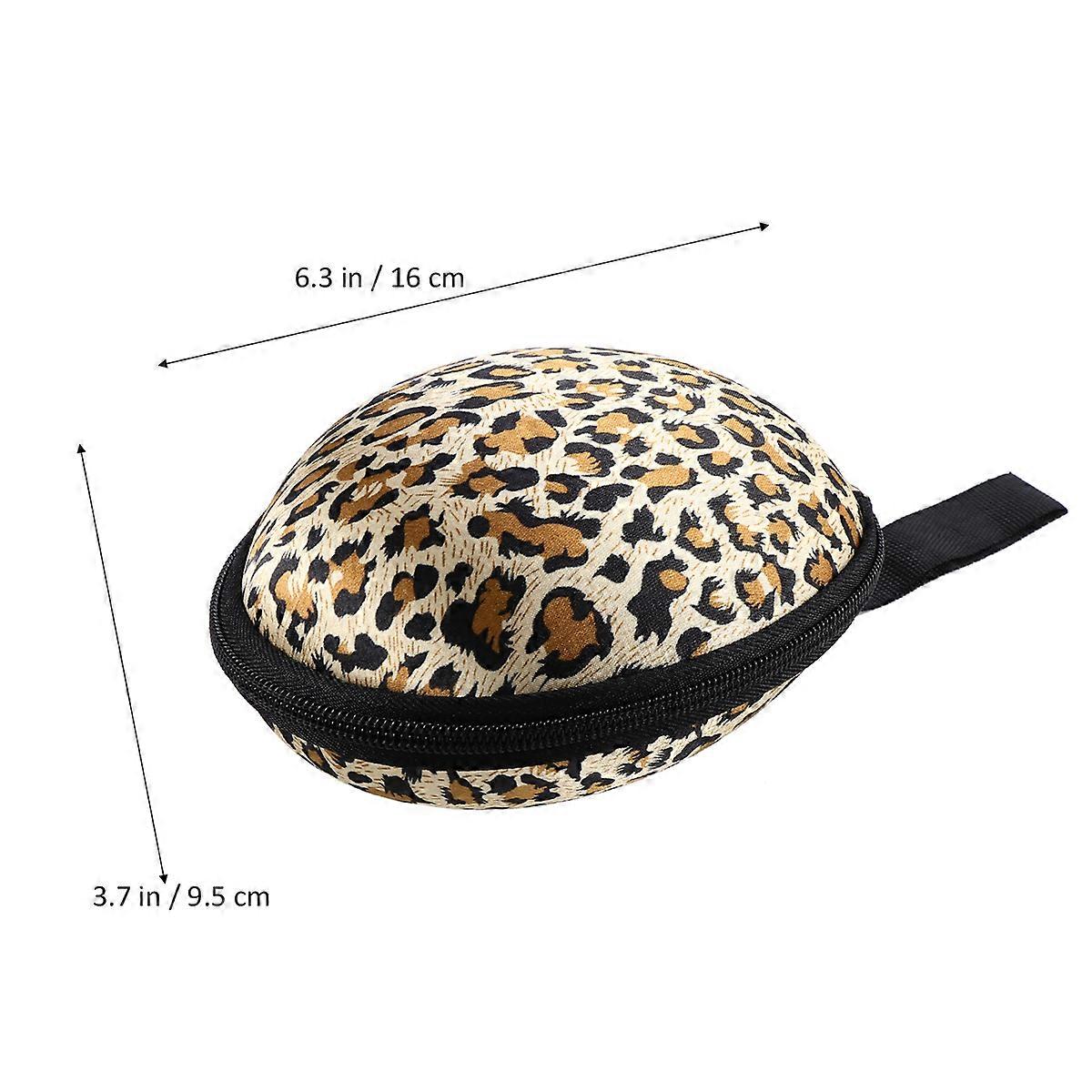 Invisible Bra Storage Case Silicone for Travel Leopard Pattern