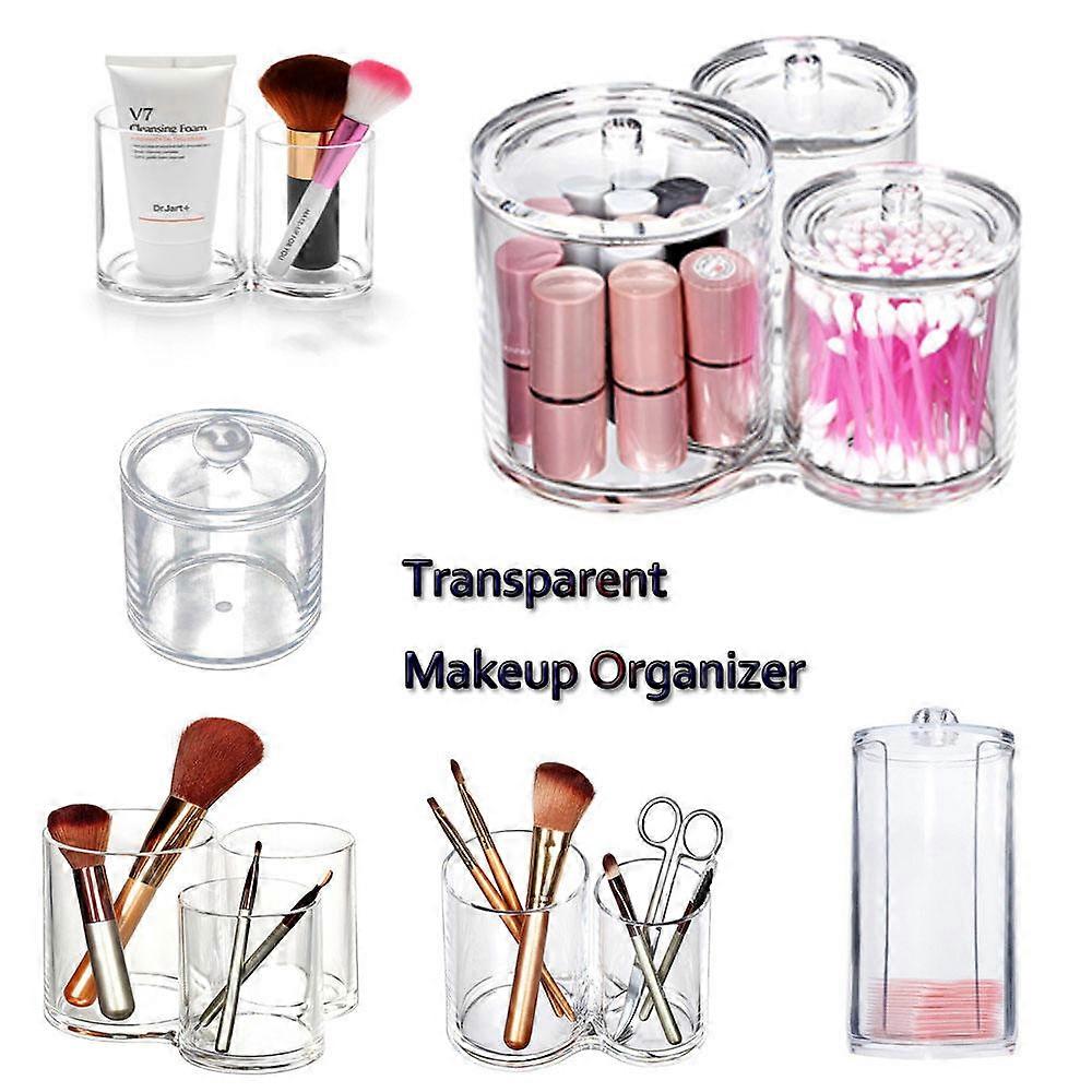 Round Canister Organizer for Storage Transparent
