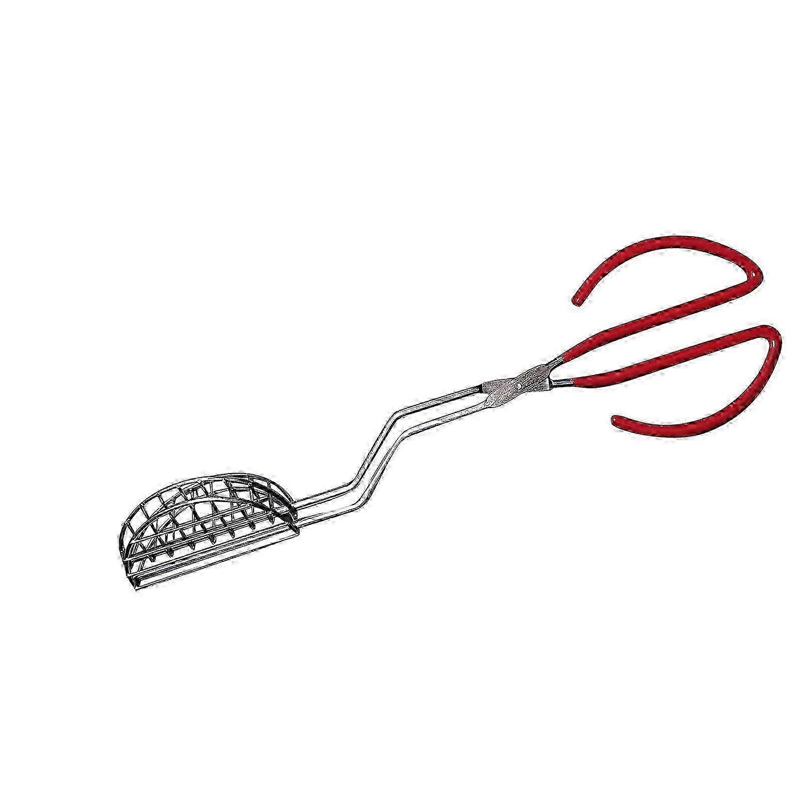 Taco shell maker press for home kitchens with rubber handle