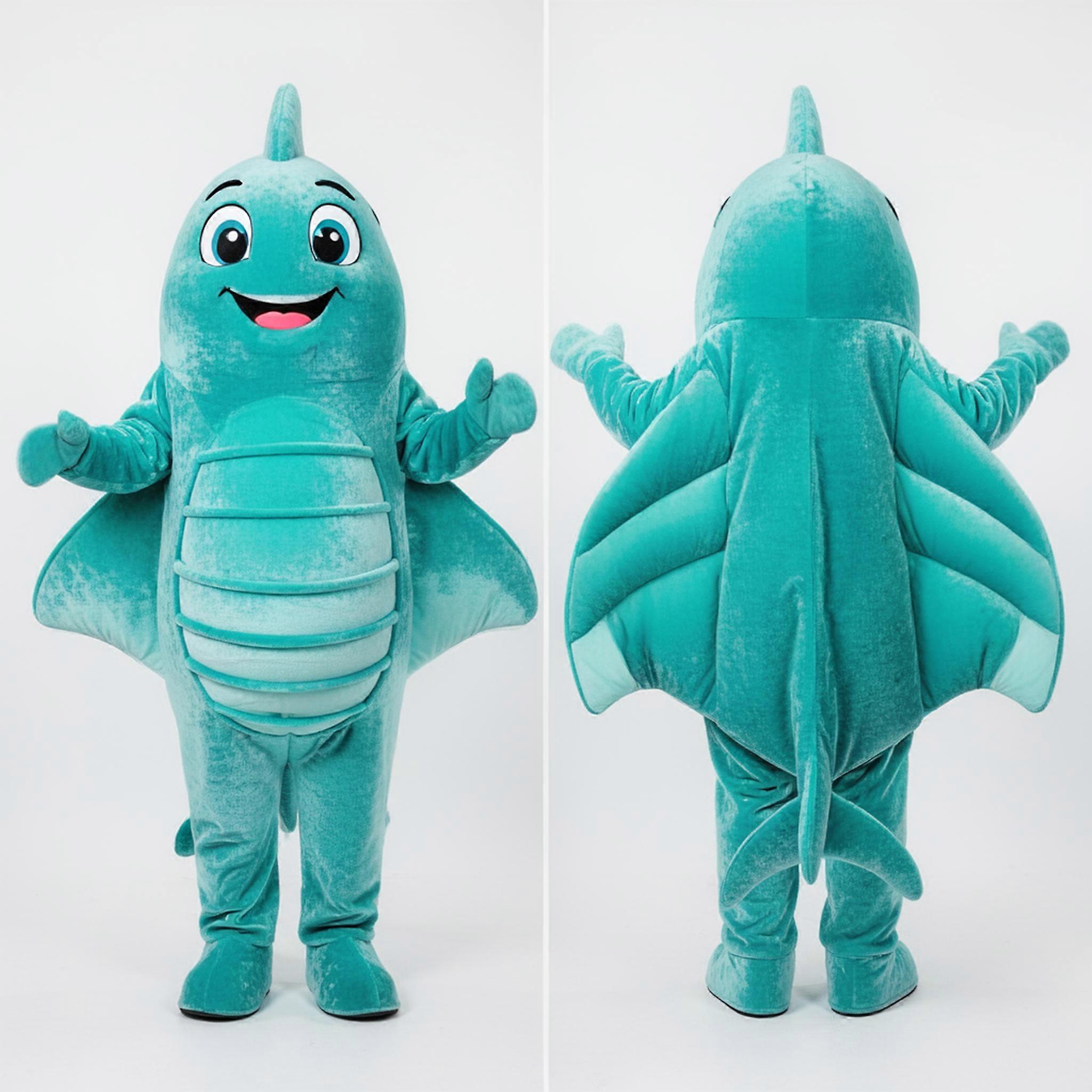 MASTICOT Turquoise Shimmering Manta Ray Mascot