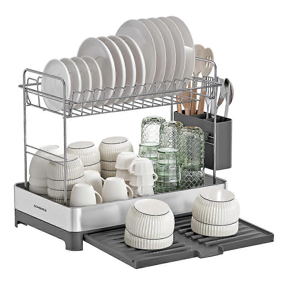 Expandable Dish Drying Rack for Kitchen Counter 17.3"D x