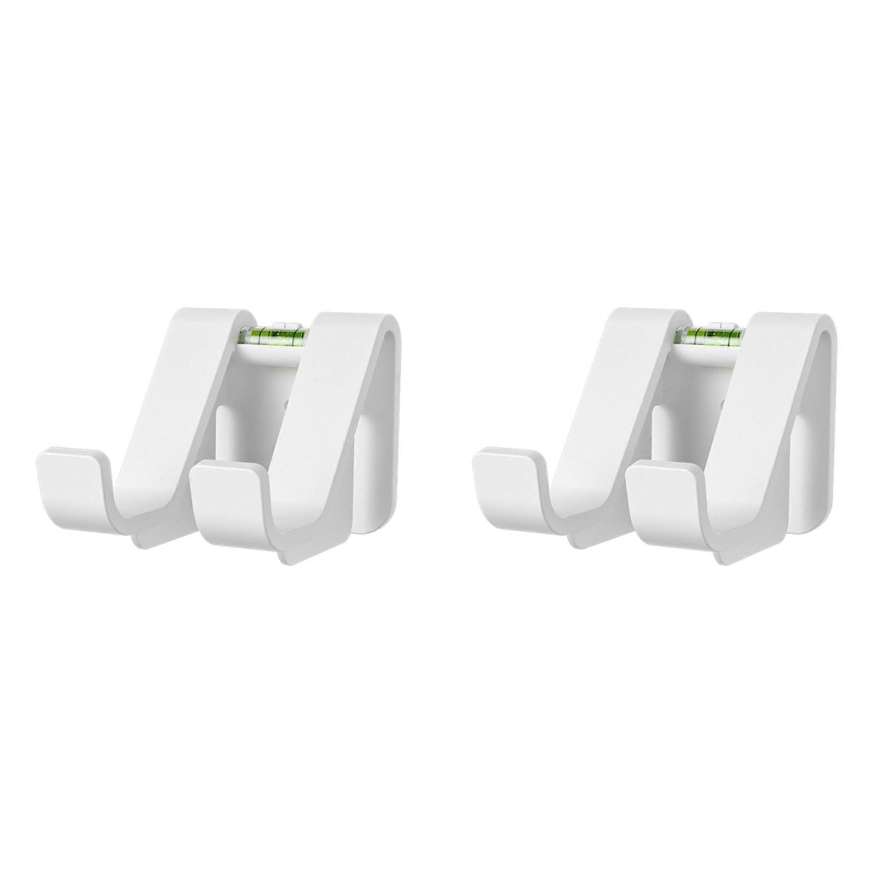 2X Hook Bracket with Leveling Device for Xbox Xss Gamepad Universal Wall Mount Bracket for Switch/PS5 Gamepad White