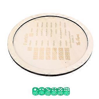 Farkle Dice Tray,Farkle Classic Dice Game with Tray,the Classic Family Game 30cm-SNNGV