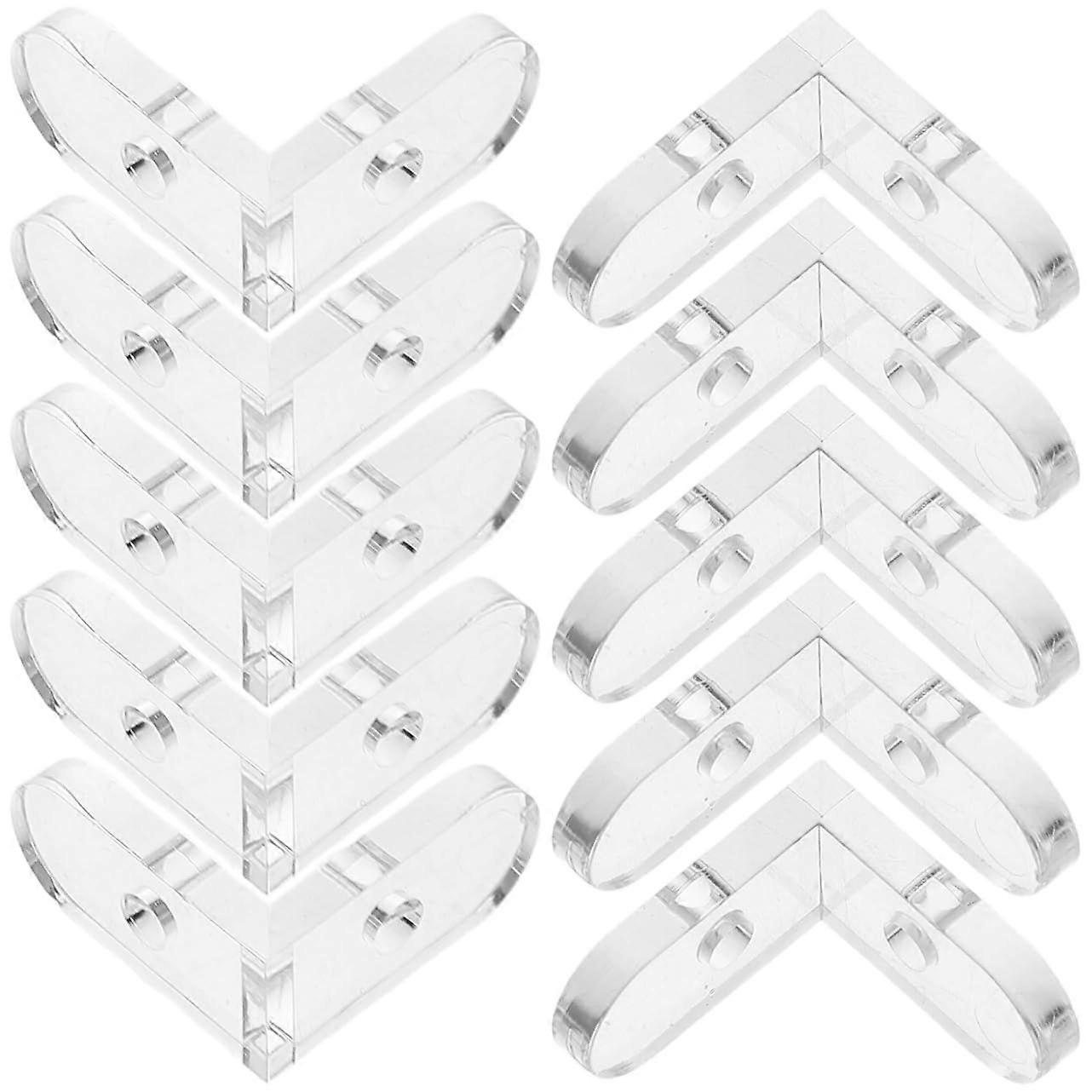 Brackets Detachable Fixing Clips 15pcs Acrylic L Shaped