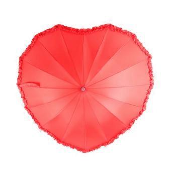 Heart Shaped Umbrella for Weddings with Romantic Canopy, WaterResistant Fabric and Sun Rain Protection