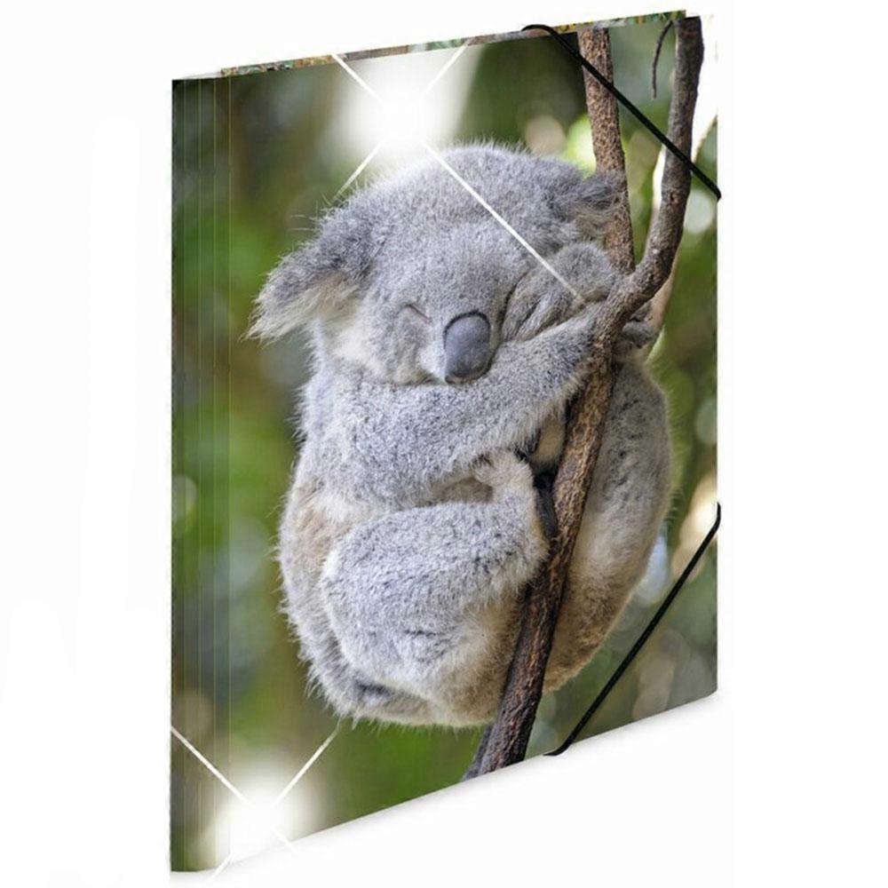 KOALA Herma Premium Quality Stylish Elasticated Glossy PP Folder A3 Animals