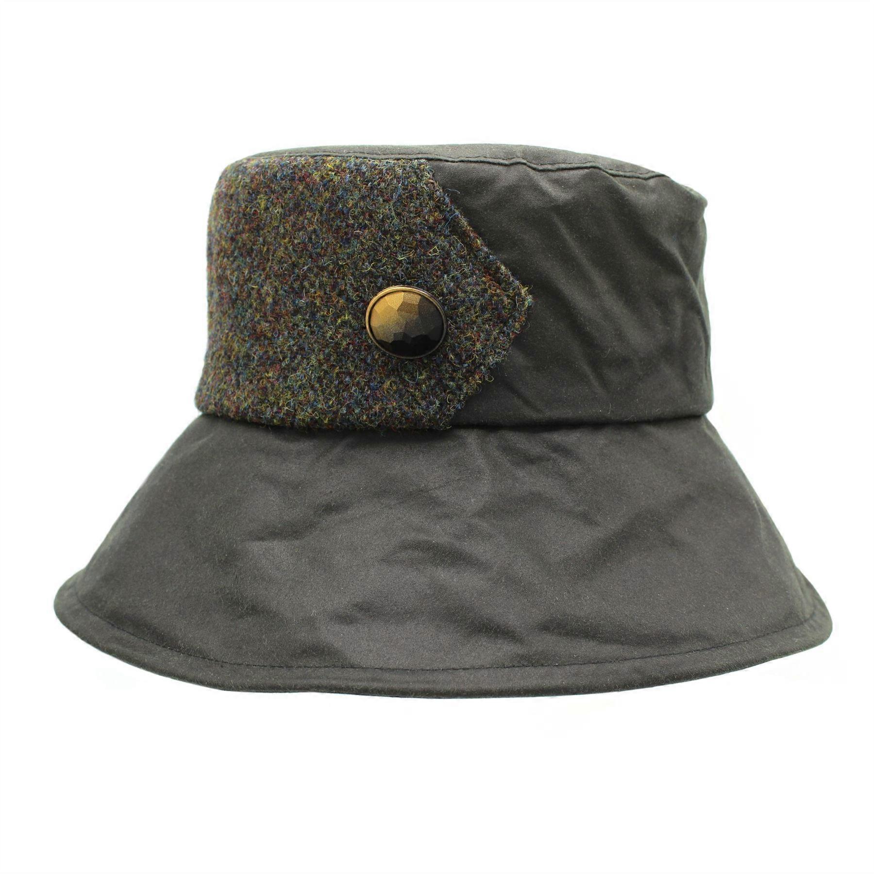 Ellen Wax Harris Tweed Hat ZH267 Olive