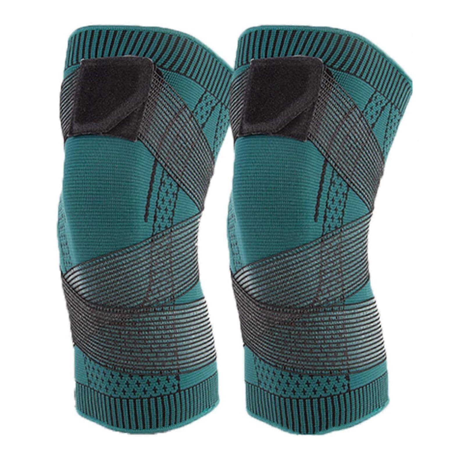 3D Knee Compression Sleeve with Side Stabilizers for Running, Workouts & Daily Support