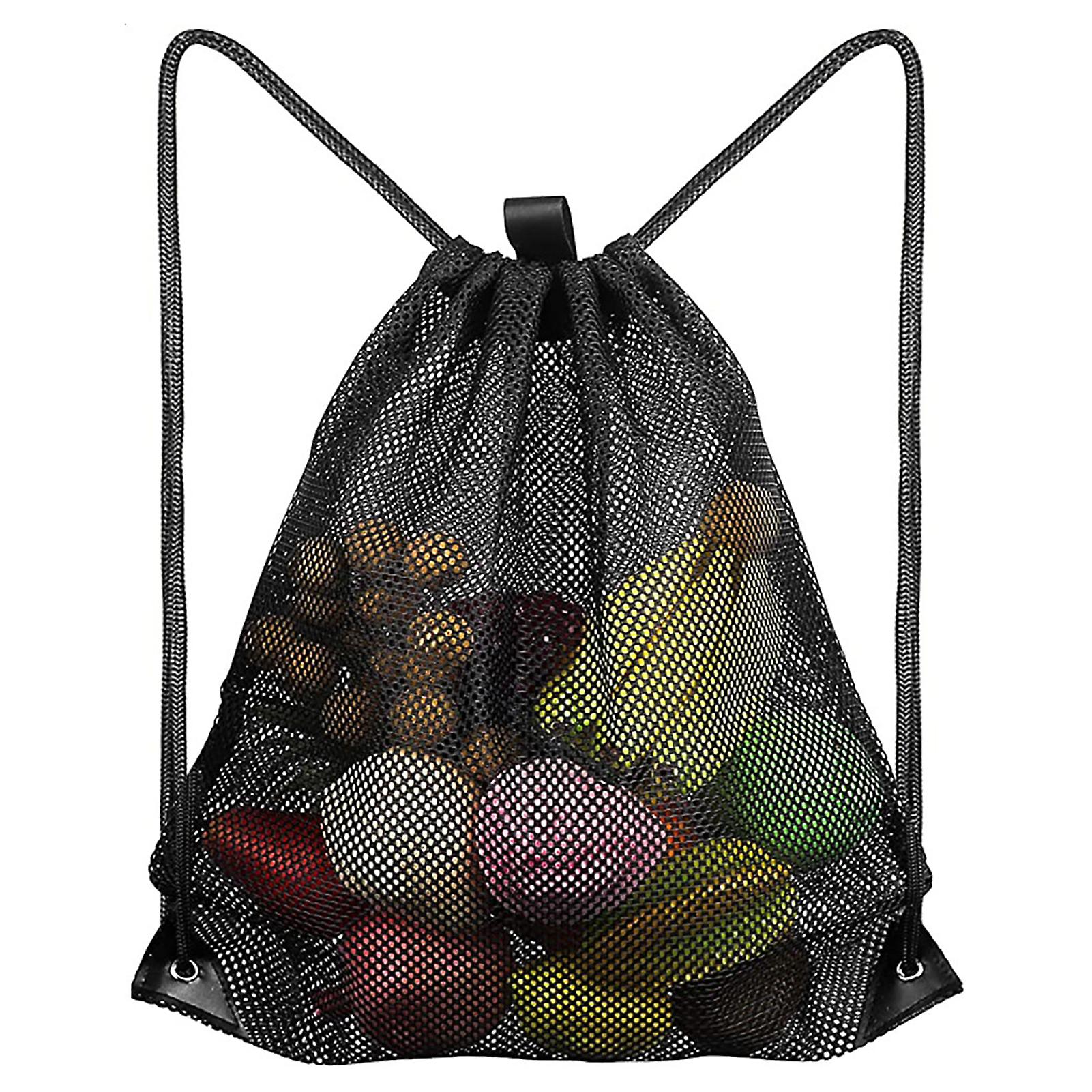 Mesh Bag Portable Drawstring Storage Backpack