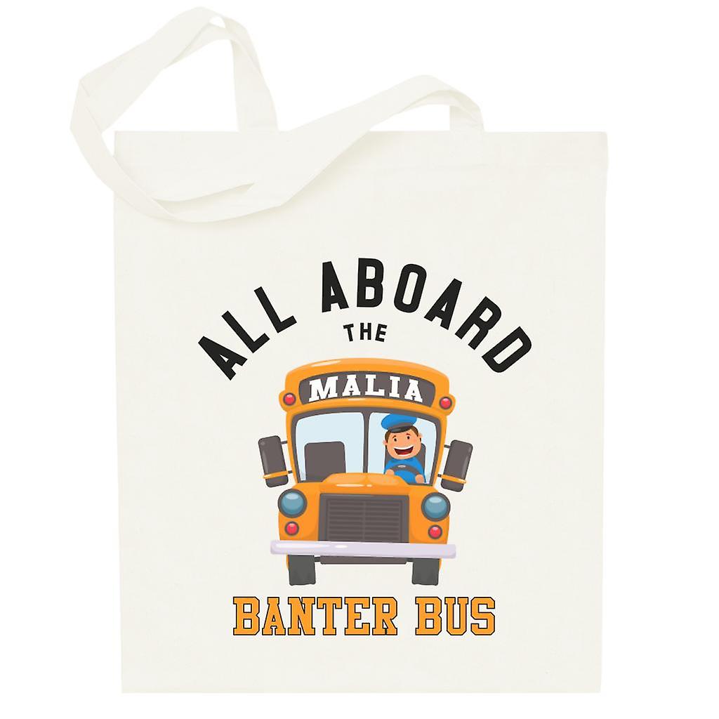 All Aboard The Malia Banter Bus Totebag