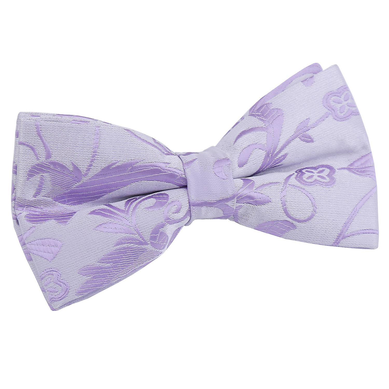 Lilac Floral Pre-Tied Bow Tie