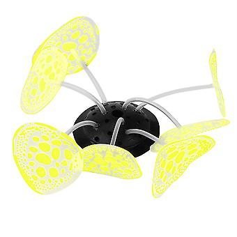 Silicone Artificial Simulation Beautiful Aquarium Coral Fish Tank Decor Ornament LandscapeYellow