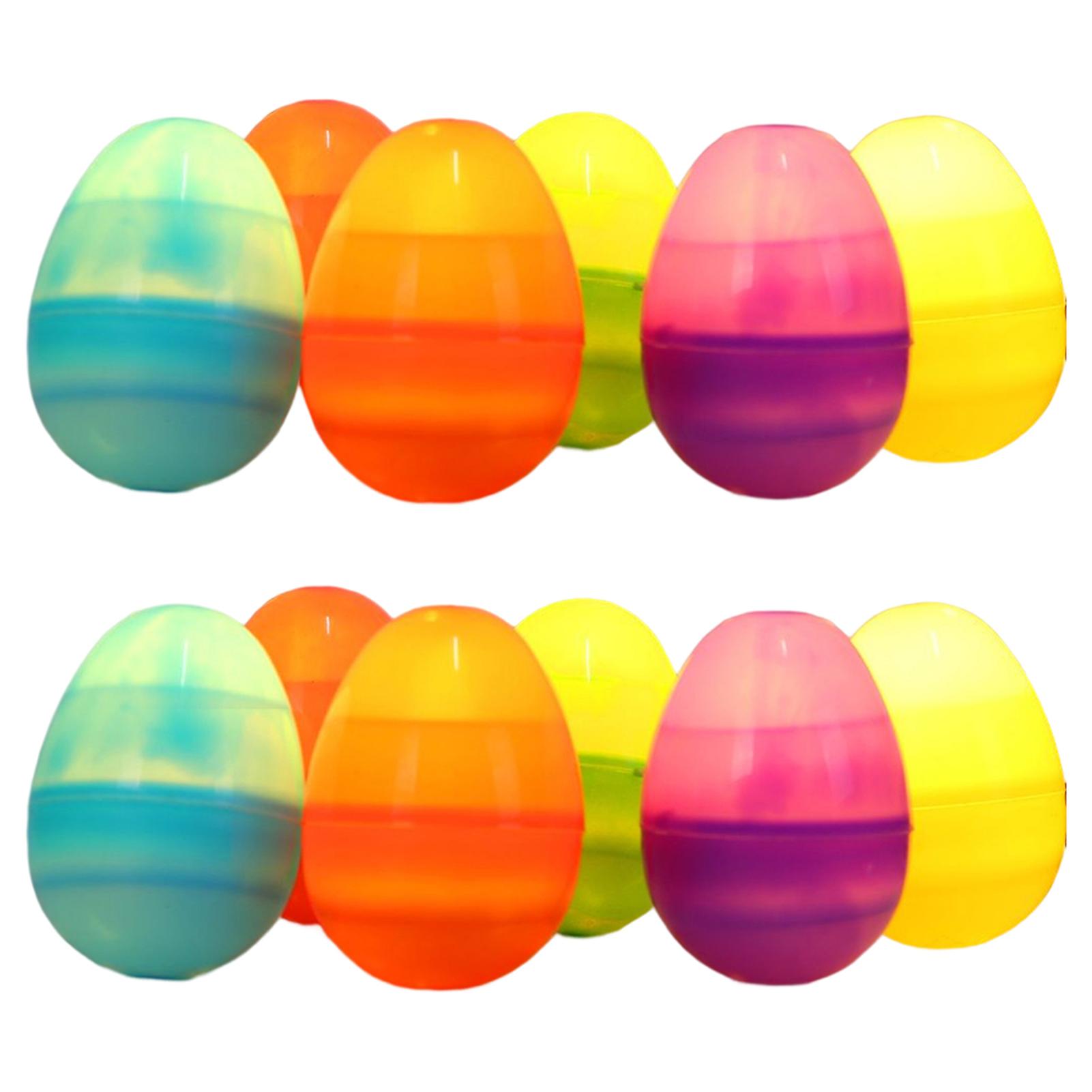 12/Pack Glow-In-The-Dark Easter Egg Colorful Easter Egg Decoration Crafts for Easter Home