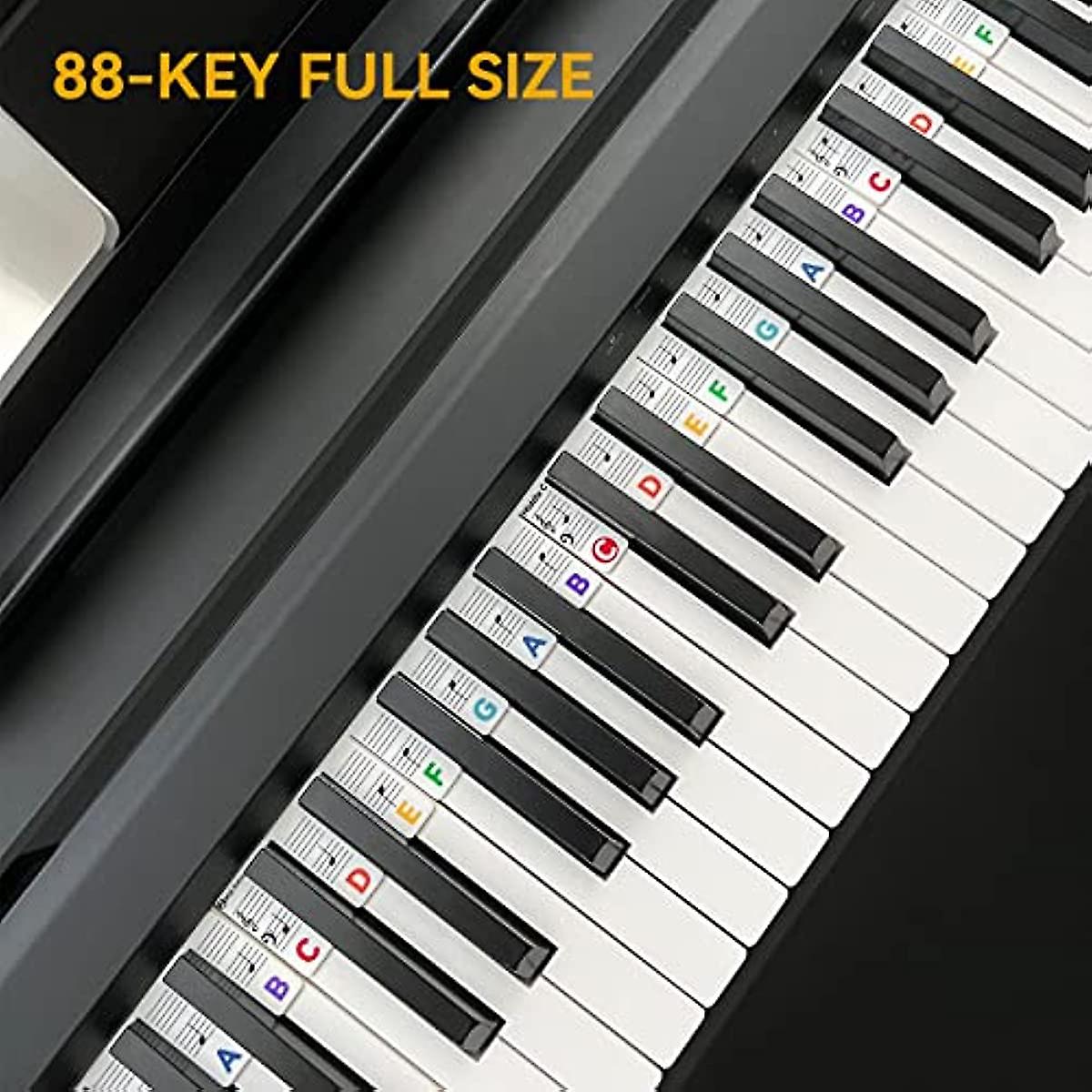 Adesivi Per Tastiera Pianoforte 88 Tasti | In Silicone Rimovibile | Per Principianti E Bambini - Foto 13