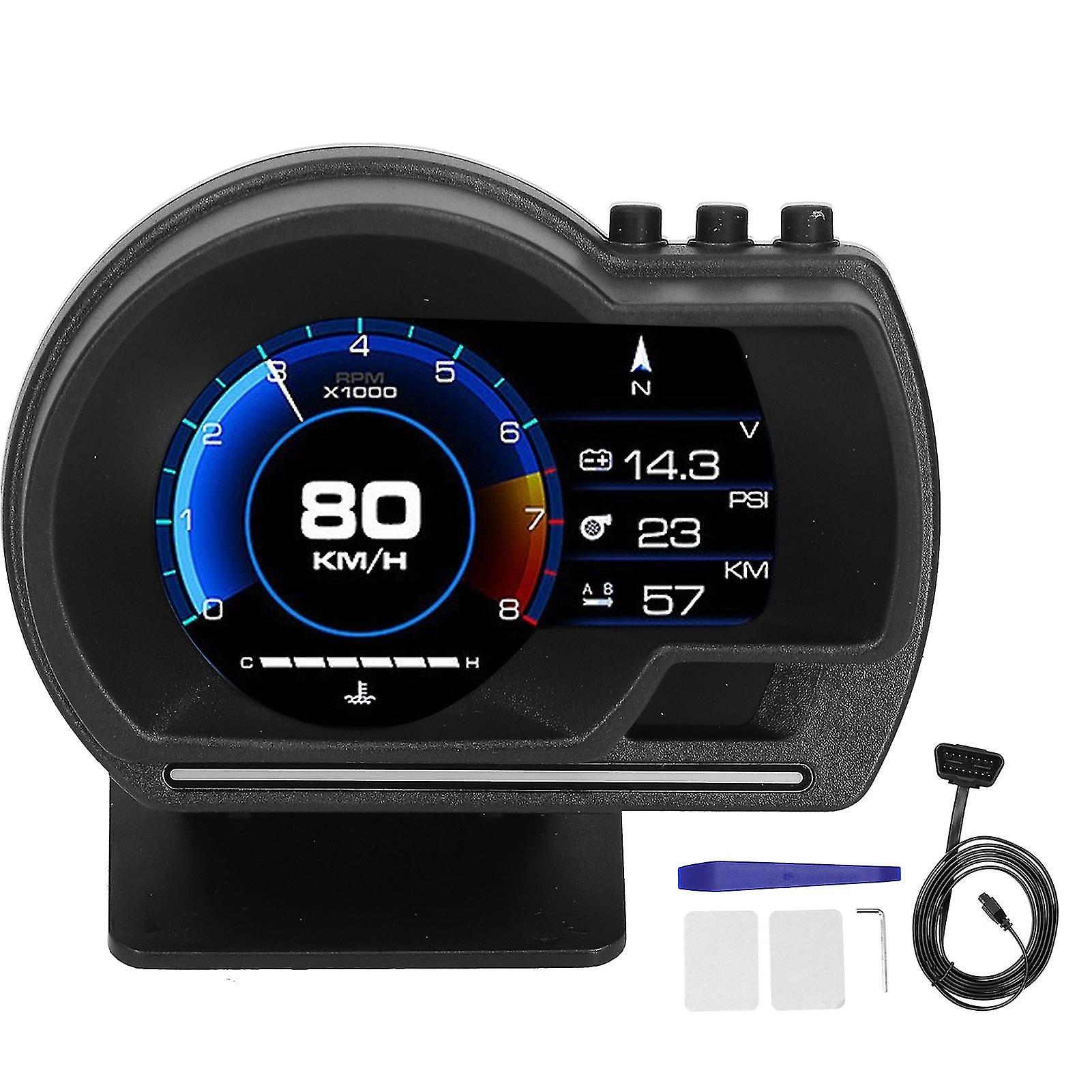 Car Head Up Display Obd2 Gps Dual System Hd Screen Speedometer Tachometer Projector Center Console Mounted Universal