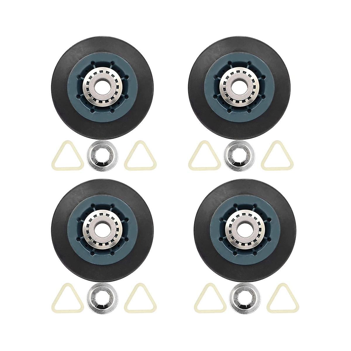 4Pack W10314173 Dryer Drum Roller Replacement for Dryer Compatible with WPW10314173 Roller Drum Sup