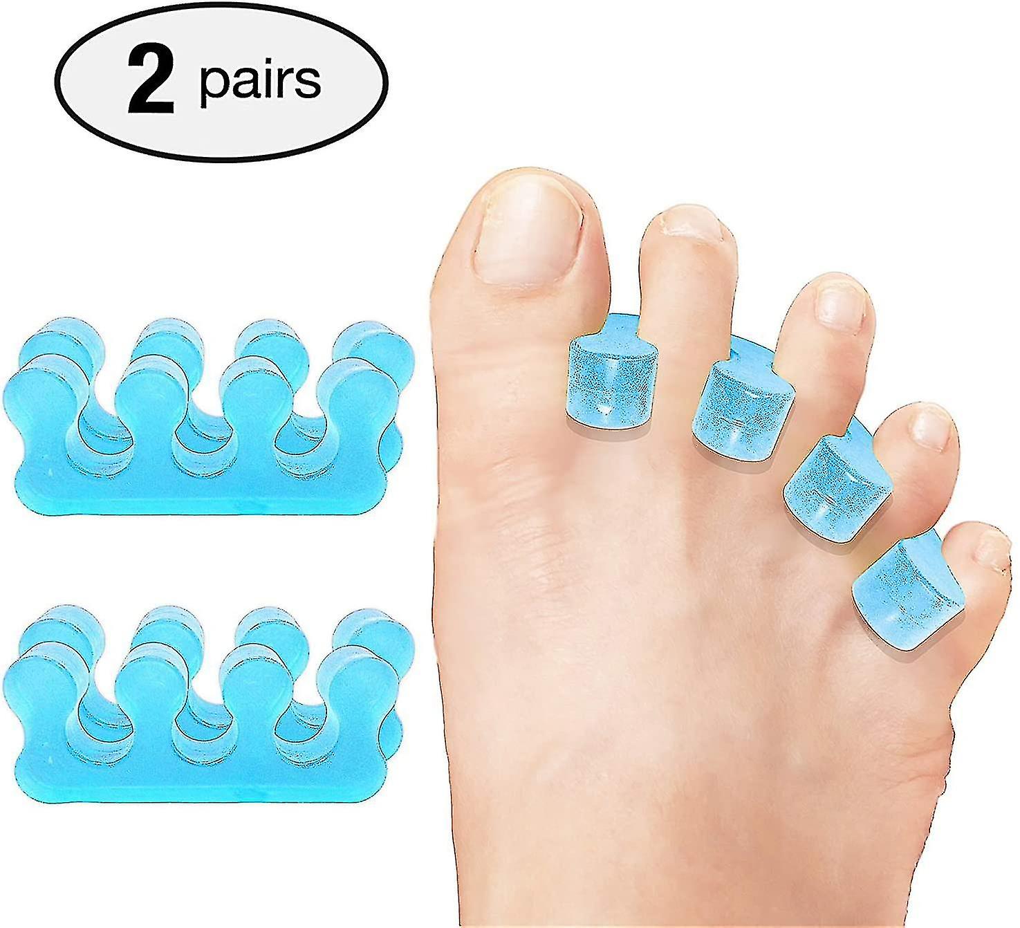 2 Pair Gel Toe Stretcher And Toe Separator For Relaxing Toes, Bunion Relief, Hammer Toe And More