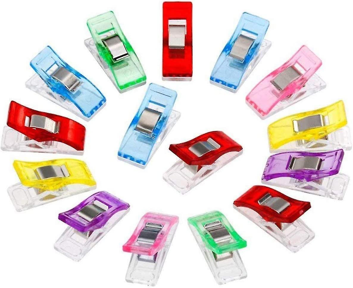Pack Of 100pcs Plastic Sewing Binding Clips Multicoloured