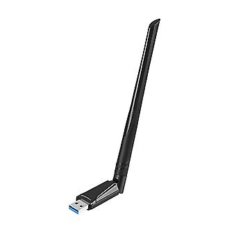 WiFi Dongle USB 3.0 1300M Dual Band High Gain Antenna Easy Installation High Safety WiFi Adapter for Office Travel