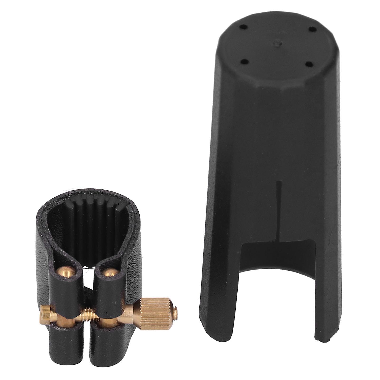 Ligature Fastener Durable Compact PU Leather with Plastic Cap for Alto Saxophone Clarinet